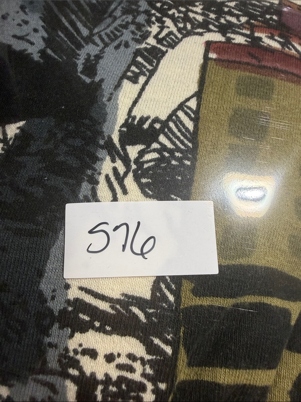 Anuna’s Abstract Print Asymmetrical Ruffle Tunic Top/Mini Dress Boho Artsy Sz L - Picture 10 of 10